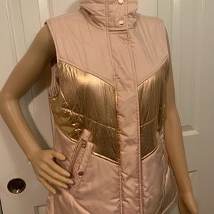 Vince Camuto Blush Rose Gold Puffy Vest